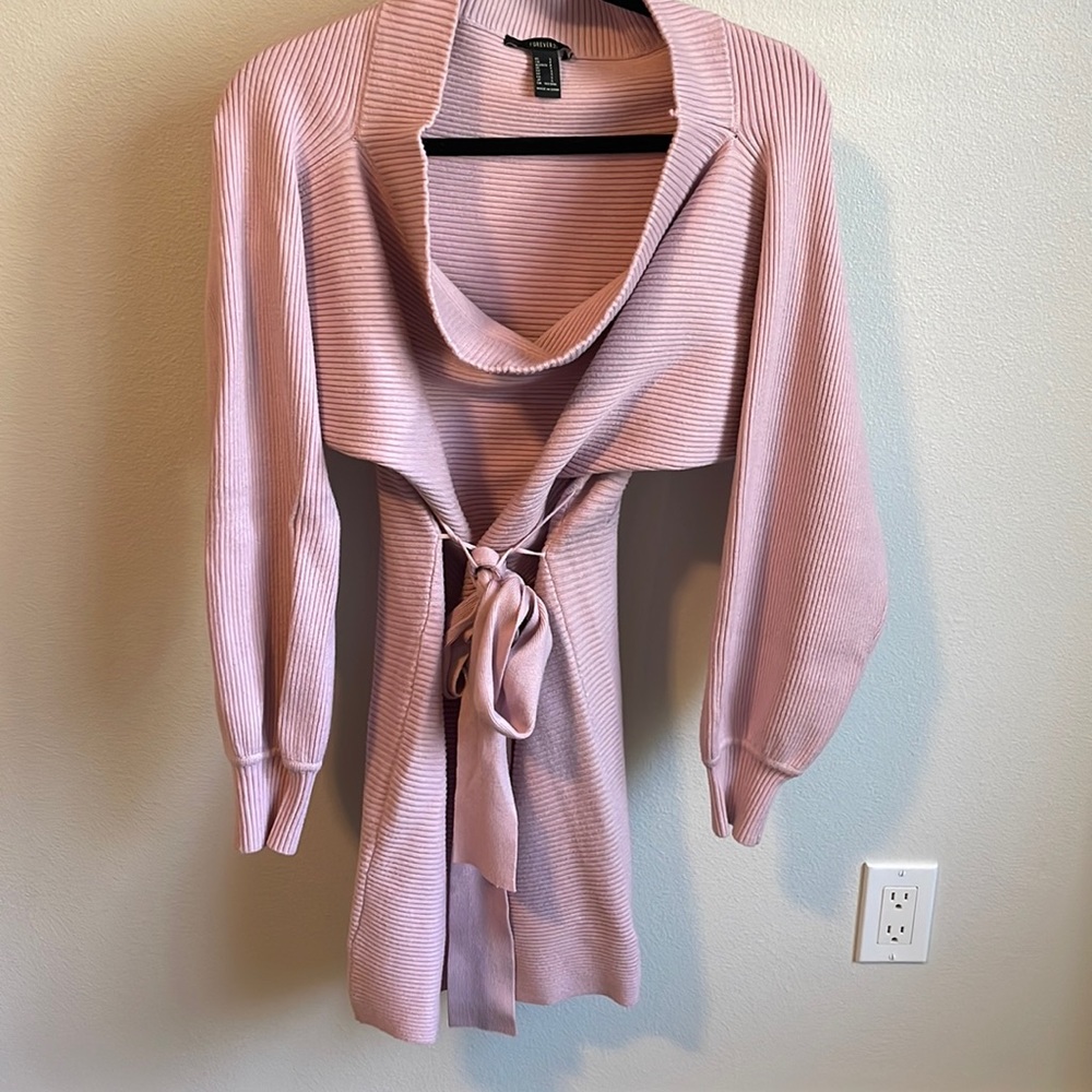 Lilac purple bodycon wrap sweater dress 💜